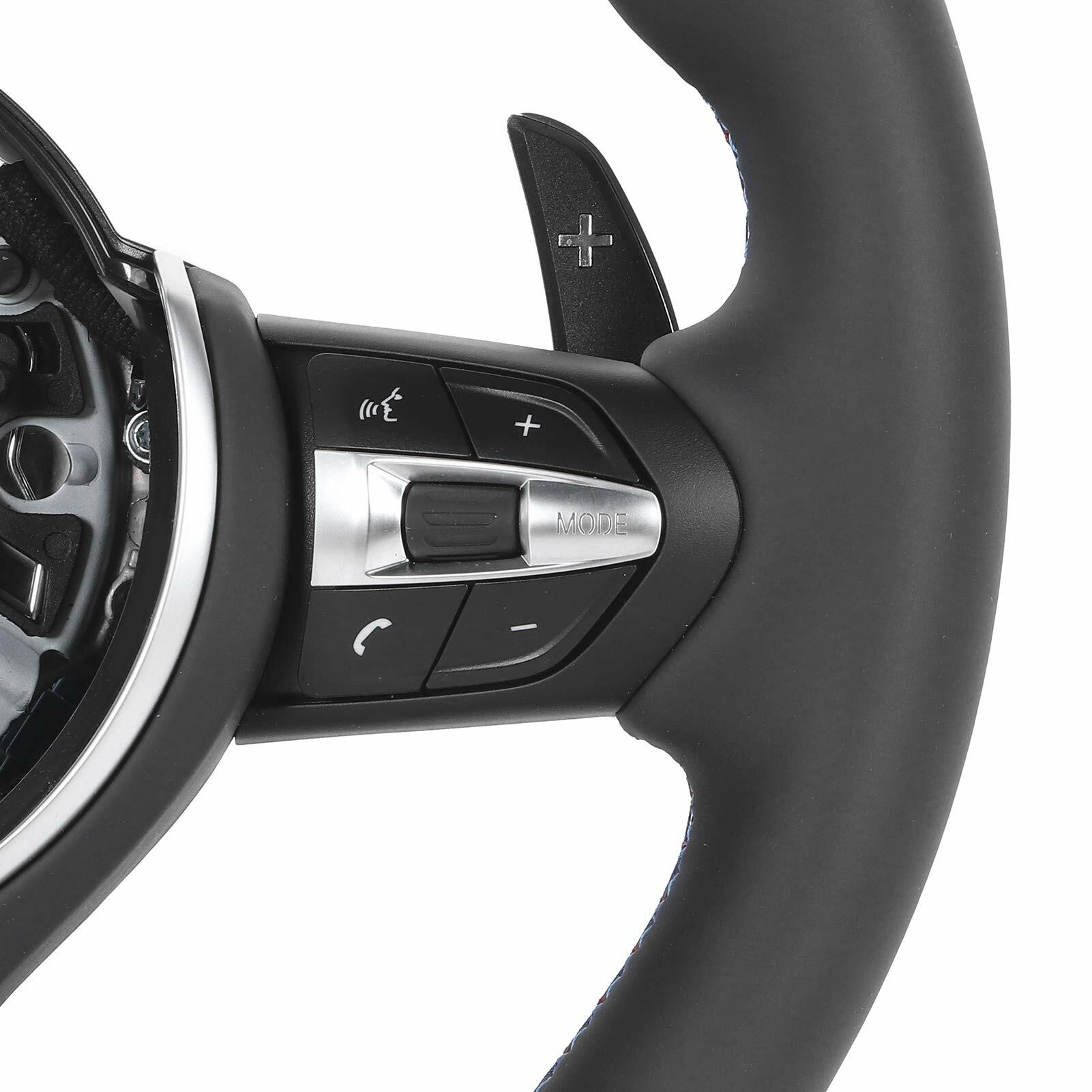UPALDHOU Upgrade F80 M3 Style Steering Wheel, Full Leather with Paddle Shifters and Multifunction Buttons, Fit for 1 2 3 4 Series X1 X3 X4 X5 X6 2012-2020