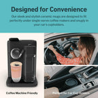 NOVA CERAMICS Travel Mug On the Go Coffee Mug Microwave & Dishwasher Safe Green
