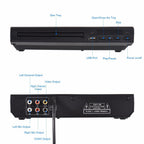 ACAGALA DVD-225 Home DVD Player DVD CD Disc Player Digital Multimedia Player AV Output with Remote Control