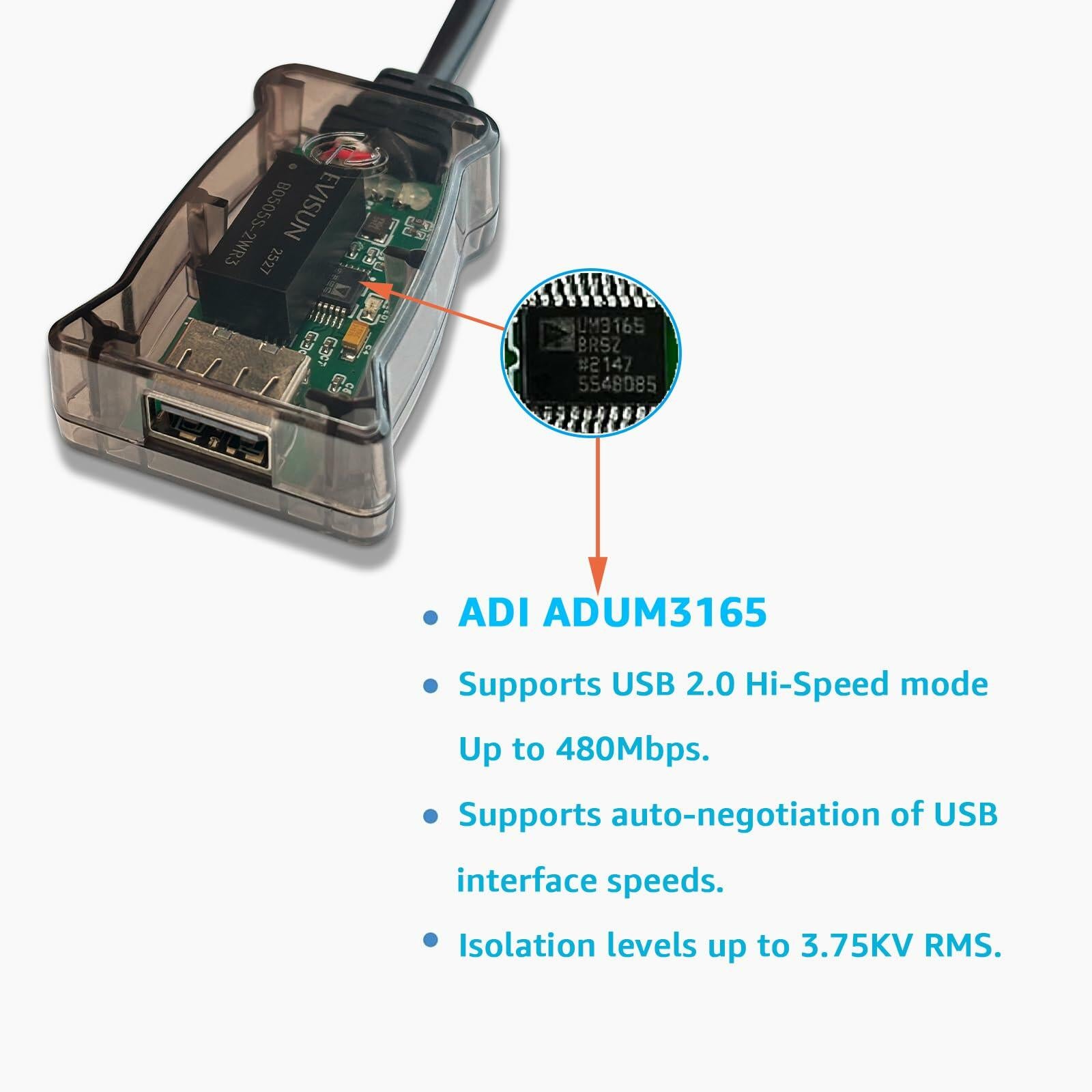 DSD TECH SH-G01L USB Isolator Supports USB 2.0 480Mbps High Speed Isolation