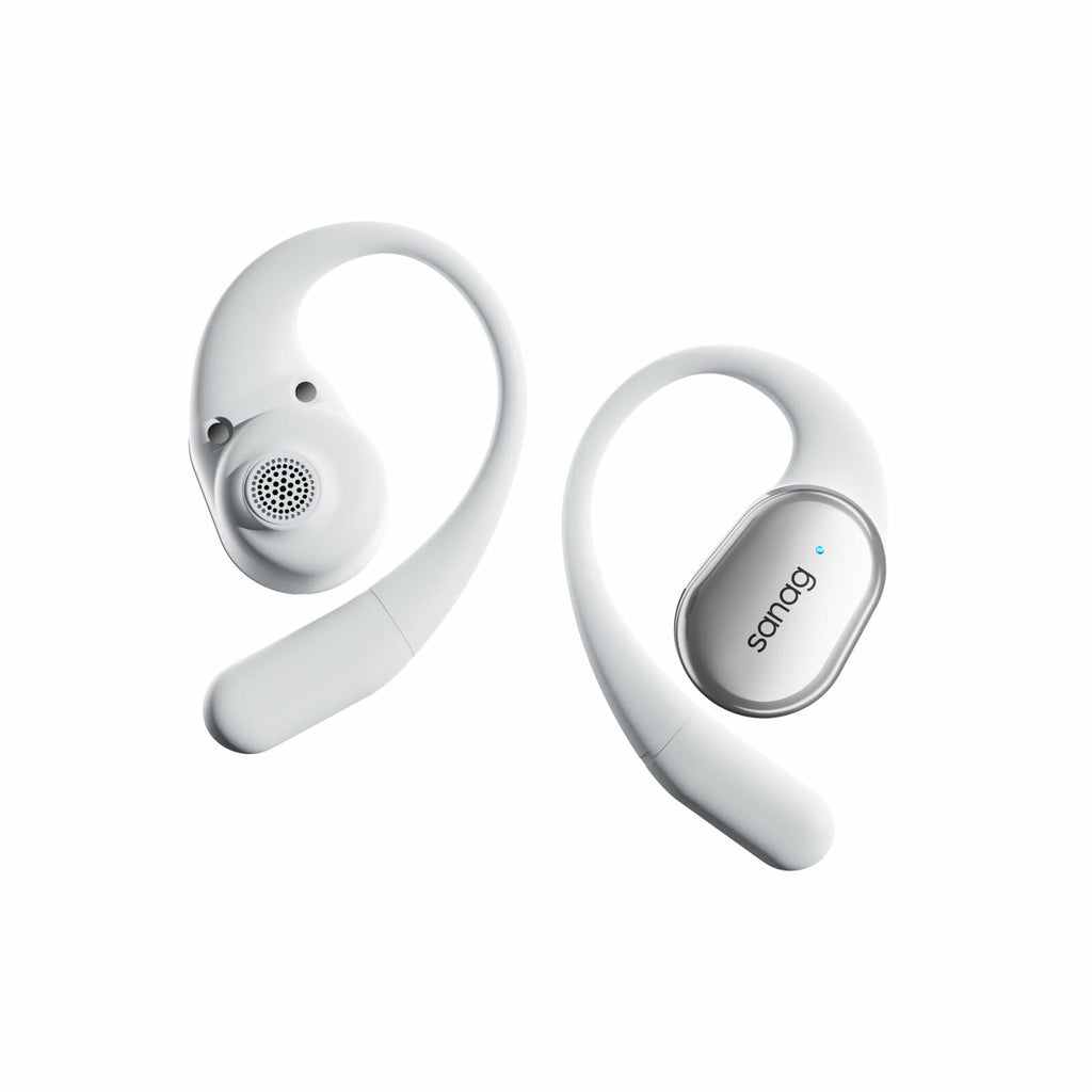 Sanag Open-Ear Wireless Earbuds Bluetooth 5.4 with Secure Earhooks - 56H Playtime, HiFi Deep Bass, Clear Calls, IPX4 Waterproof, Sports Running Workout Earphones with APP Control, Black