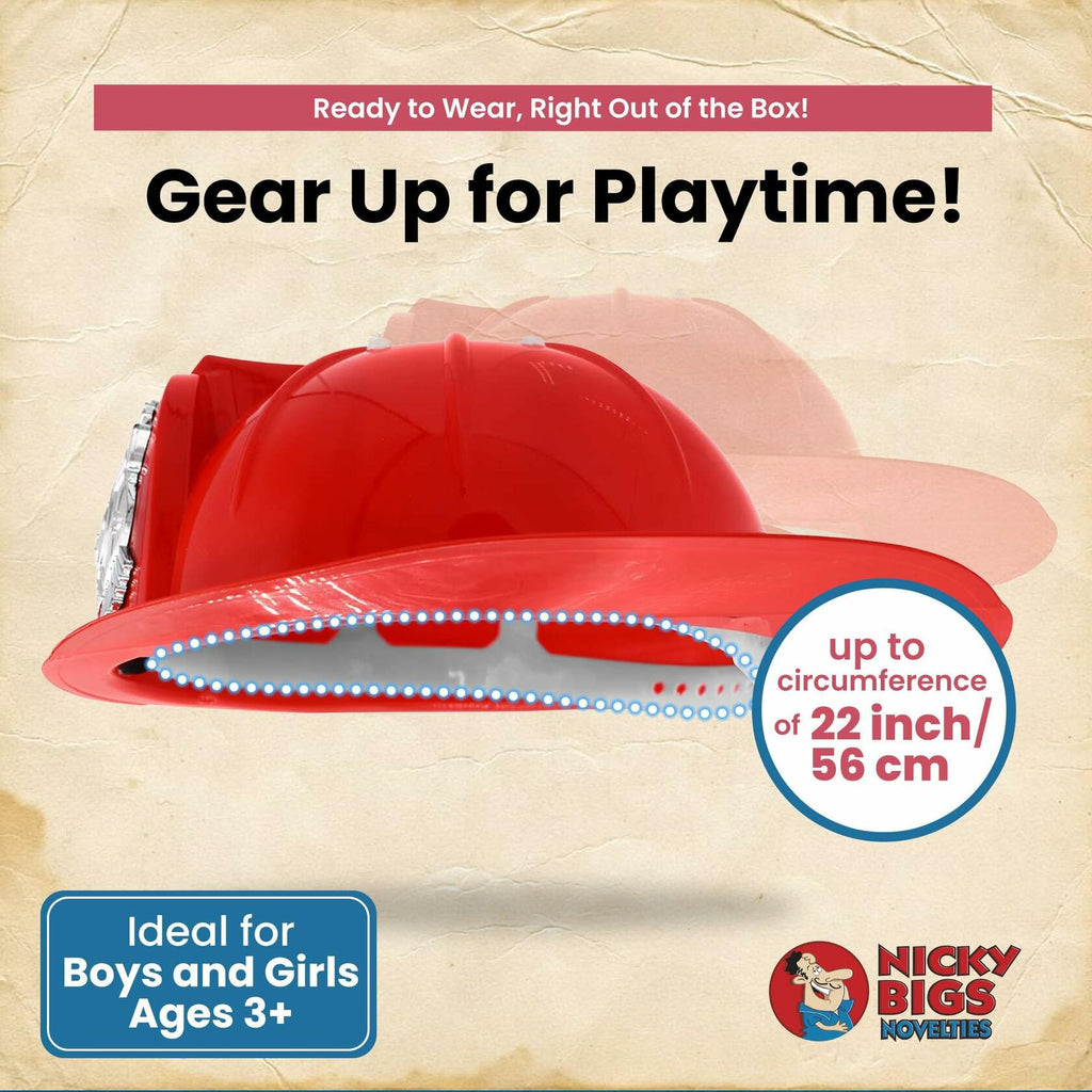 Nicky Bigs Novelties Morph Firefighter Helmet, Fireman Hat For Kids, Fighter Hat, Firefighter Accessories Kids For Fire Fighter Costume Boys