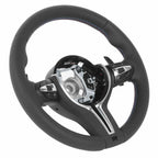 UPALDHOU Upgrade F80 M3 Style Steering Wheel, Full Leather with Paddle Shifters and Multifunction Buttons, Fit for 1 2 3 4 Series X1 X3 X4 X5 X6 2012-2020