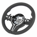 UPALDHOU Upgrade F80 M3 Style Steering Wheel, Full Leather with Paddle Shifters and Multifunction Buttons, Fit for 1 2 3 4 Series X1 X3 X4 X5 X6 2012-2020