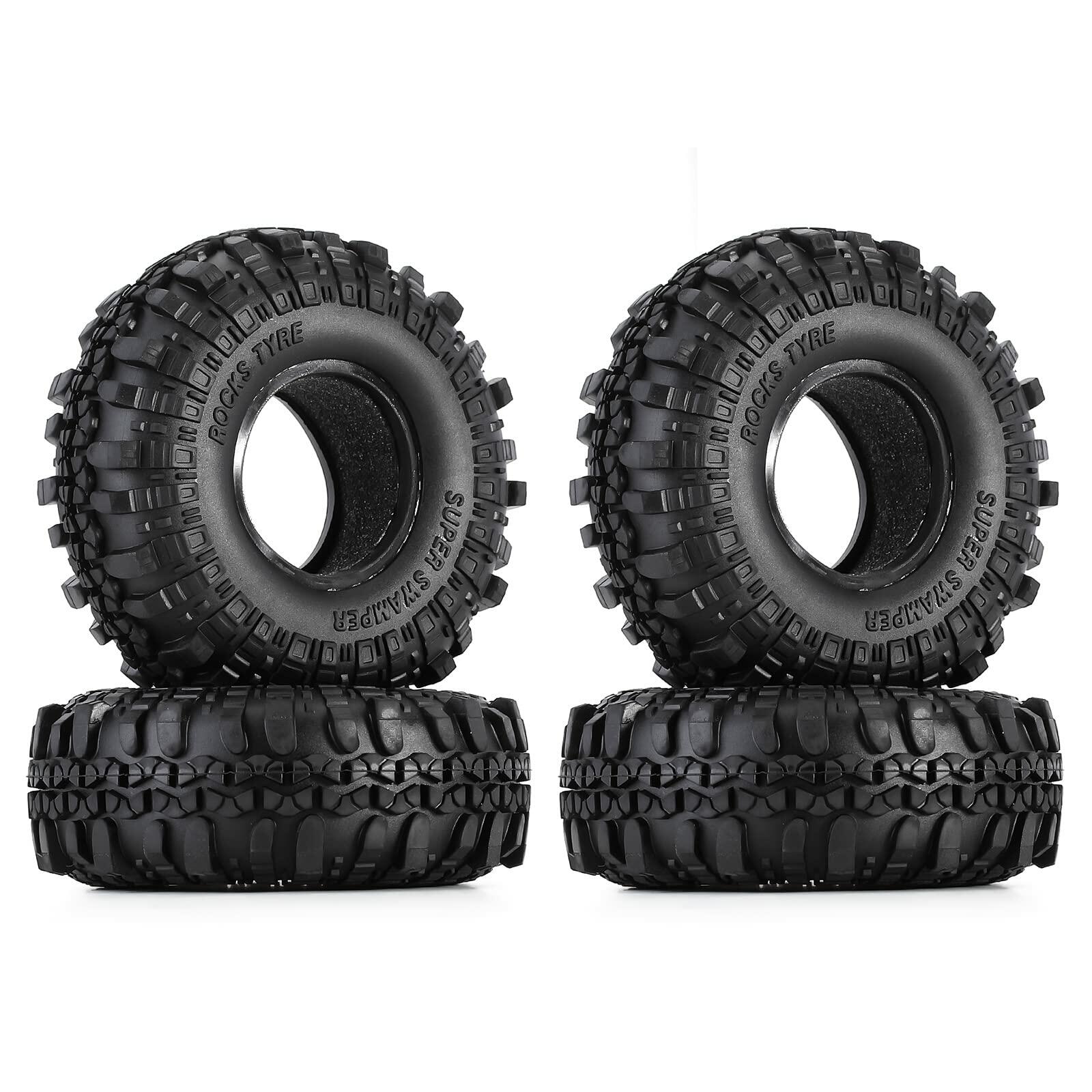 INJORA Silicone Rubber Inserts Foam and 1.9 Tires for 1/10 RC Crawler Upgrade