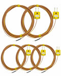 AUGREX 5cs High Accuracy K Type Mini-Connector Thermocouple, Temperature Probe Sensor -50°C~482°C (-58°F~899°F)