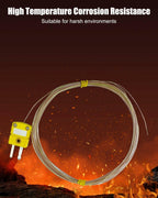 AUGREX 5cs High Accuracy K Type Mini-Connector Thermocouple, Temperature Probe Sensor -50°C~482°C (-58°F~899°F)