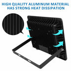 3 Pack ZHPINGMX 100W LED Flood Light Outdoor, 10000LM Super Bright Floodlight Outside Work Lightwith Plug, 6500K Daylight White LED Flood Light Outdoor, IP66 Waterproof Outdoor Flood Light