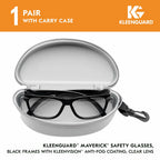 Kleenguard™ V30 Maverick™ Safety Glasses (56567), Clear Lenses with KleenVision™ Anti-Fog coating, Black Frame, Carrying Case, Eyewear for Men and Women