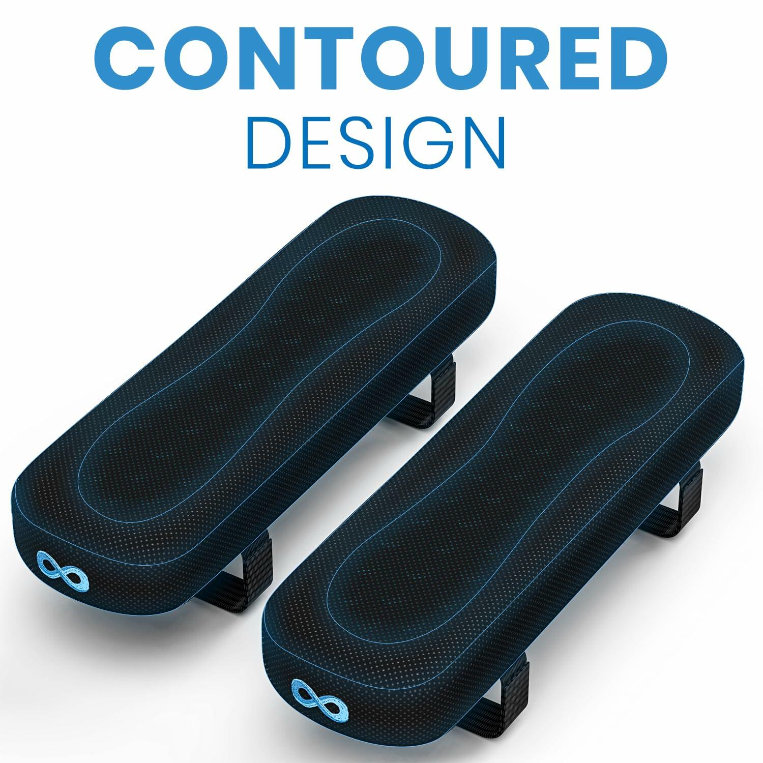 Everlasting Comfort Elevate Series Office Chair & Wheelchair Arm Pads - Memory Foam ArmRest Covers for Desk, Gaming Chair, Arm Pillow Seat Cover Cushions & Protectors to Relieve Pressure for Elbows