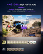 avedio links 8K HDMI Splitter 1 in 2 Out w/ 4ft 8K Hdmi Cable (Not Extended Display), Mirror Only, 4K@120Hz HDMI 2.1 Splitter for Monitor, TV, Support HDCP2.3, 48Gbps, VRR, ALLM, Dol-by Vision, Atmos