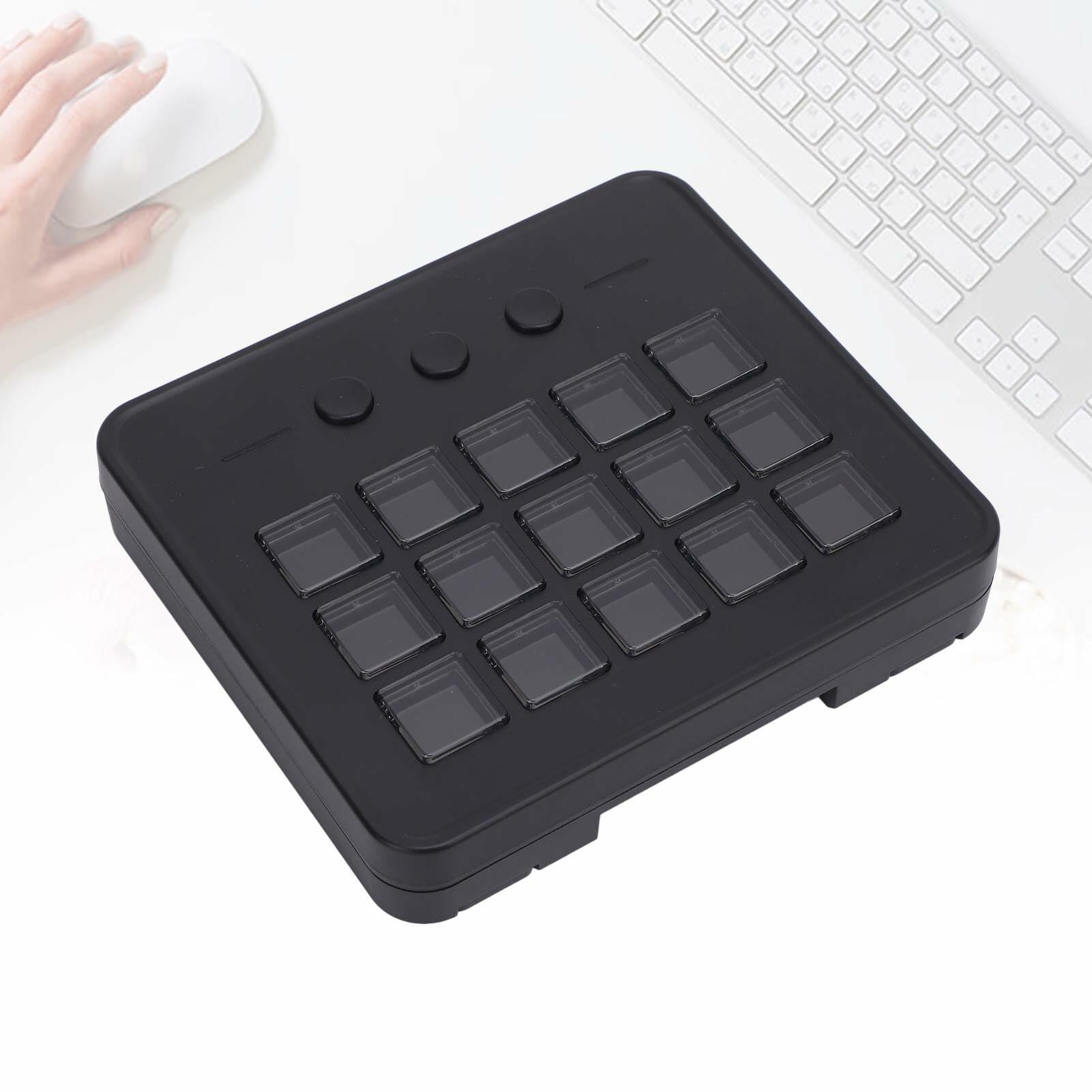 Stream Controller with 15 Customizable LCD Keys, Plug and Play Control Deck Hotkey Panel for Streamers Content Creators Compatible with OBS Discord
