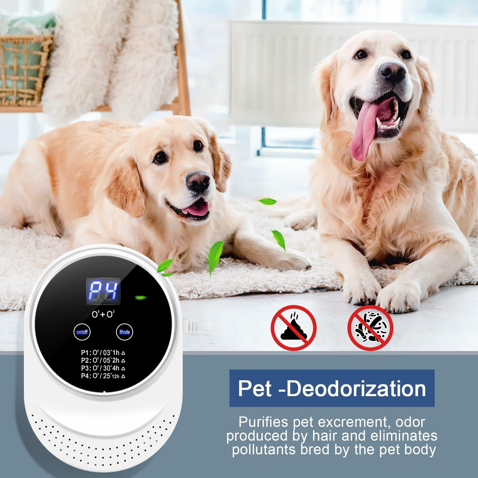 Open Box Ozone Odor Eliminator for Strong Odor 99% Cat Litter Deodorizer Dog Poof Odor Removal Home Plug in Air Purifier for Bedroom Toilet Kitchen Pets Shoe Smoke Car Formaldehyde Air Freshener White