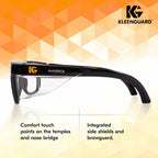 Kleenguard™ V30 Maverick™ Safety Glasses (56567), Clear Lenses with KleenVision™ Anti-Fog coating, Black Frame, Carrying Case, Eyewear for Men and Women