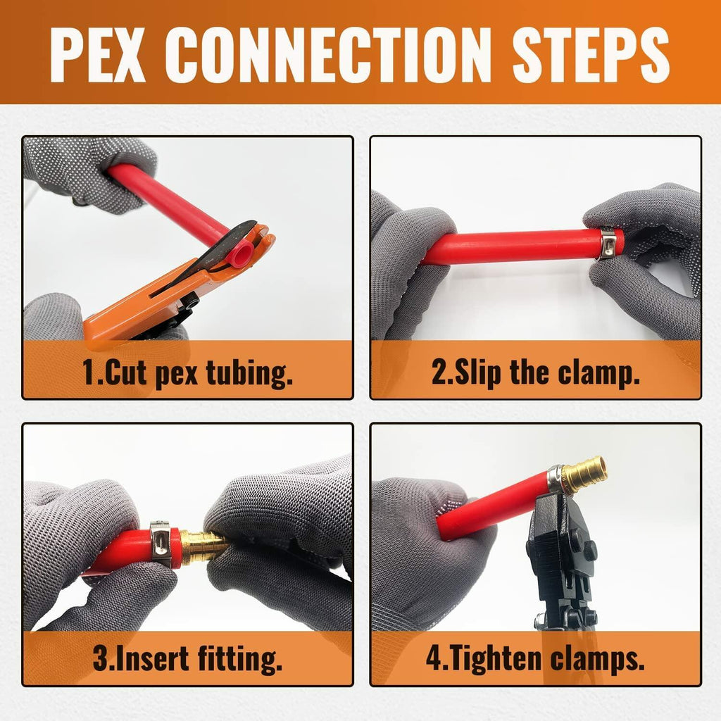 SUNGATOR 6-Pack Angle Stop Valve, 1/2" PEX x 3/8" OD Compression, Quarter Turn Chrome Plated, 1/2 inch Pex Shut Off Valves for Faucet and Toilet, UPC Certified