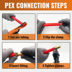 SUNGATOR 6-Pack Angle Stop Valve, 1/2" PEX x 3/8" OD Compression, Quarter Turn Chrome Plated, 1/2 inch Pex Shut Off Valves for Faucet and Toilet, UPC Certified