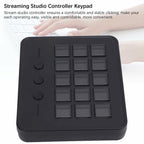Stream Controller with 15 Customizable LCD Keys, Plug and Play Control Deck Hotkey Panel for Streamers Content Creators Compatible with OBS Discord