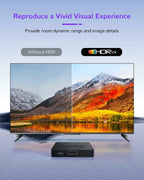 avedio links 8K HDMI Splitter 1 in 2 Out w/ 4ft 8K Hdmi Cable (Not Extended Display), Mirror Only, 4K@120Hz HDMI 2.1 Splitter for Monitor, TV, Support HDCP2.3, 48Gbps, VRR, ALLM, Dol-by Vision, Atmos