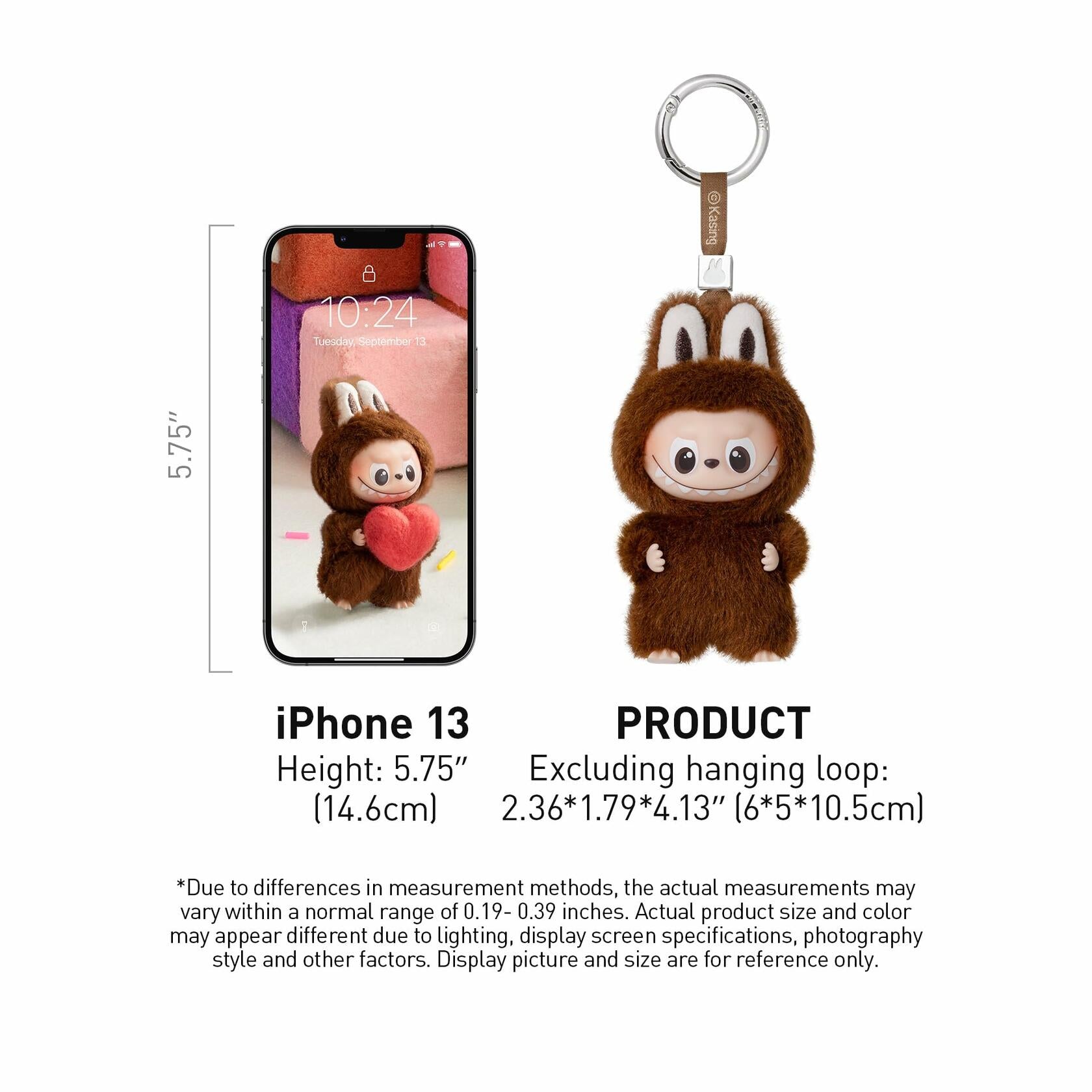 POP MART The Monster Pin for Love Series (A–M) Mini Labubu Doll Blind Box Keychain – Vinyl Plush Pendant, Bag Charm, Collectible Holiday & Birthday Gift for Kids & Adults, Single Box
