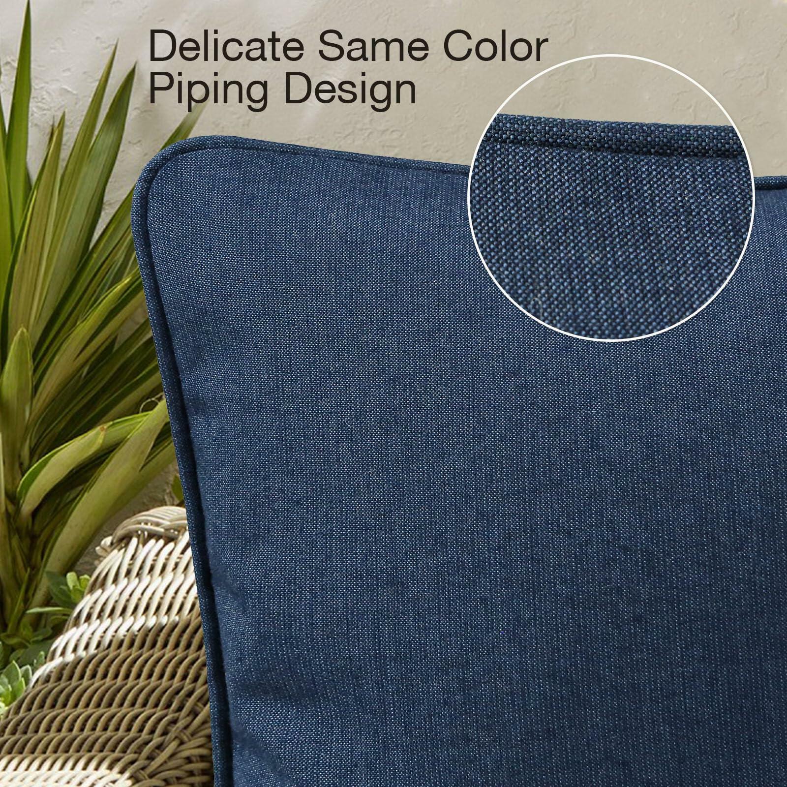Set of 4 Sunbrella Decorative Outdoor Water Repellent Throw Pillows with Inserts