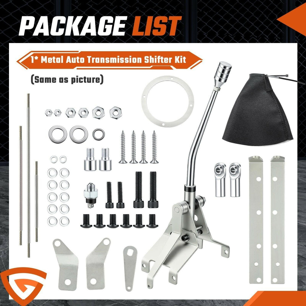 For GM Turbo 400 TH400 Shifter Kit Floor Mount Automatic Transmission 12"