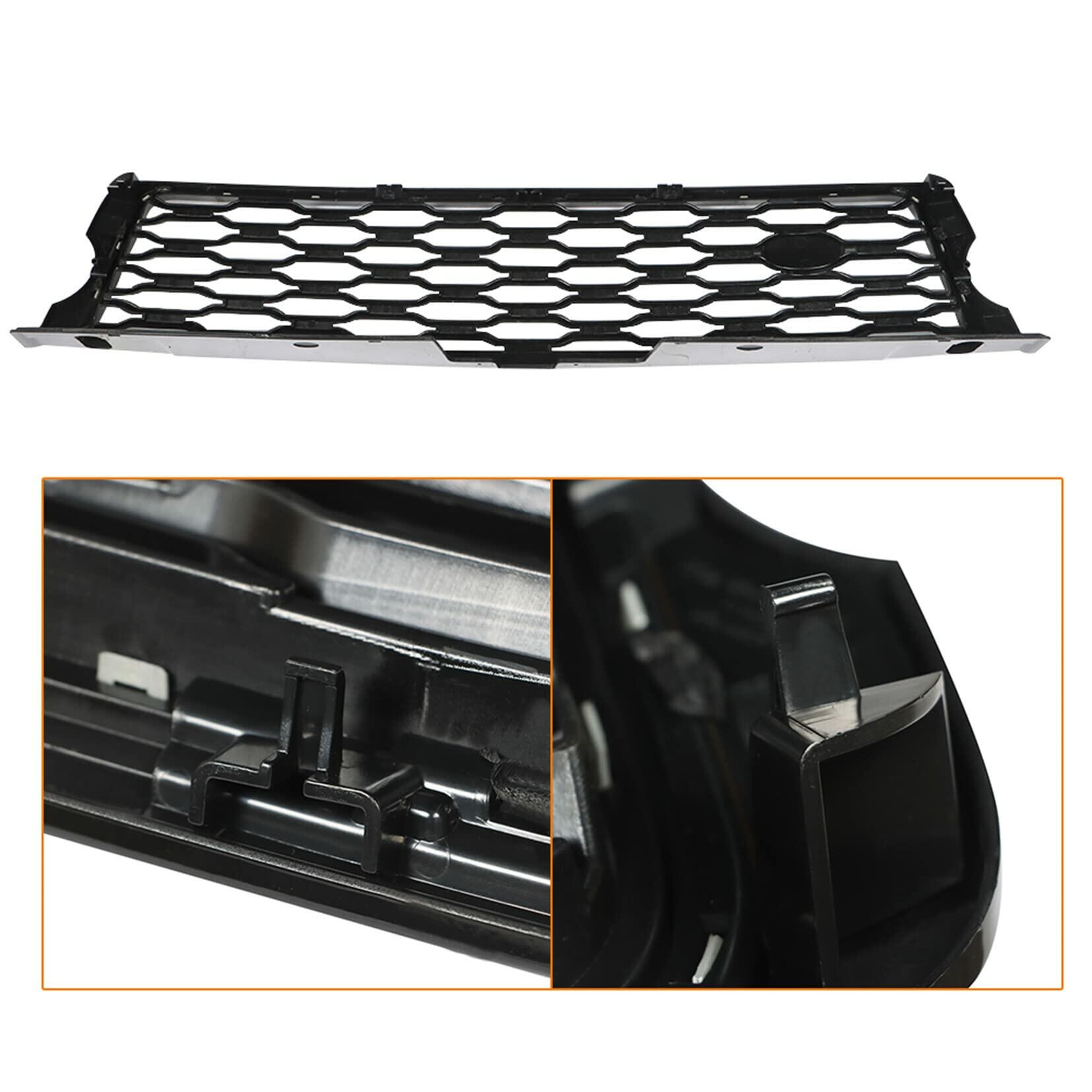 Front Bumper Upper Grille Black Chrome Replacement for Range Rover Vogue L405