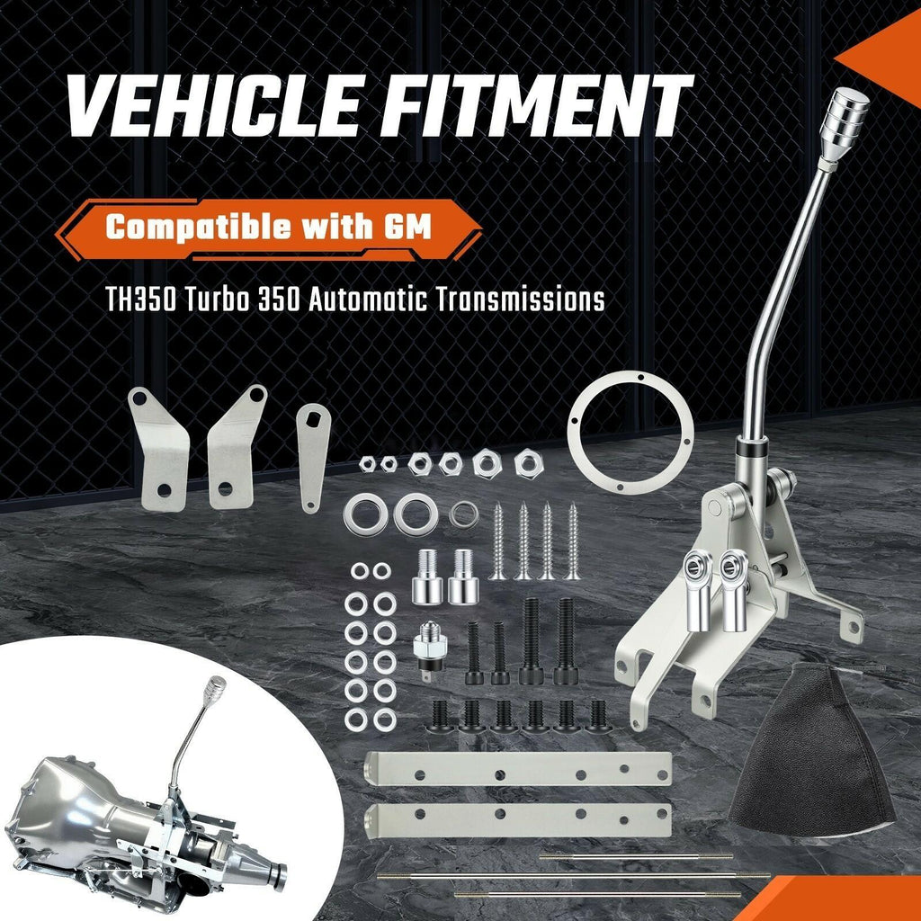For GM Turbo 400 TH400 Shifter Kit Floor Mount Automatic Transmission 12"