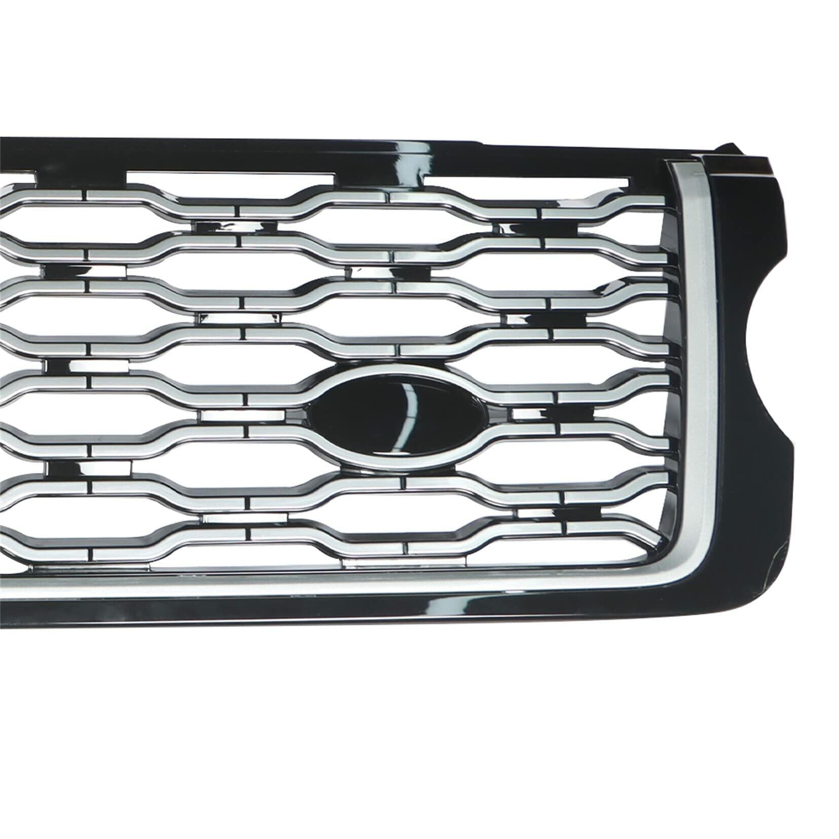 Front Bumper Upper Grille Black Chrome Replacement for Range Rover Vogue L405