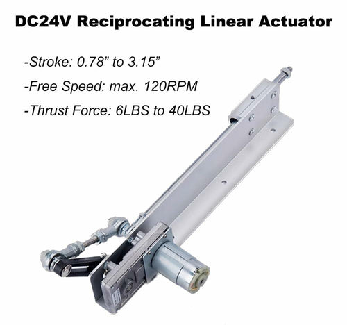 DC24V Reciprocating Linear Actuator, Reciprocating Linear Motion Actuator with