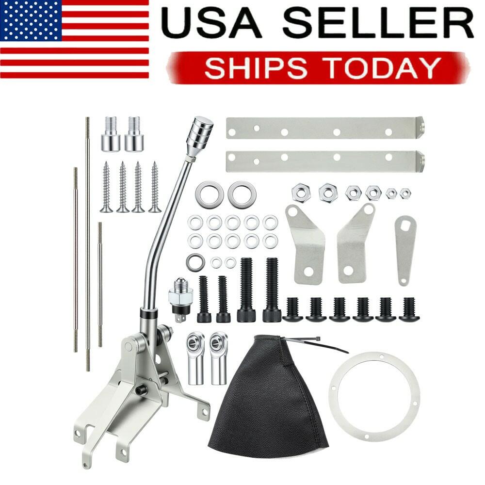 For GM Turbo 400 TH400 Shifter Kit Floor Mount Automatic Transmission 12"