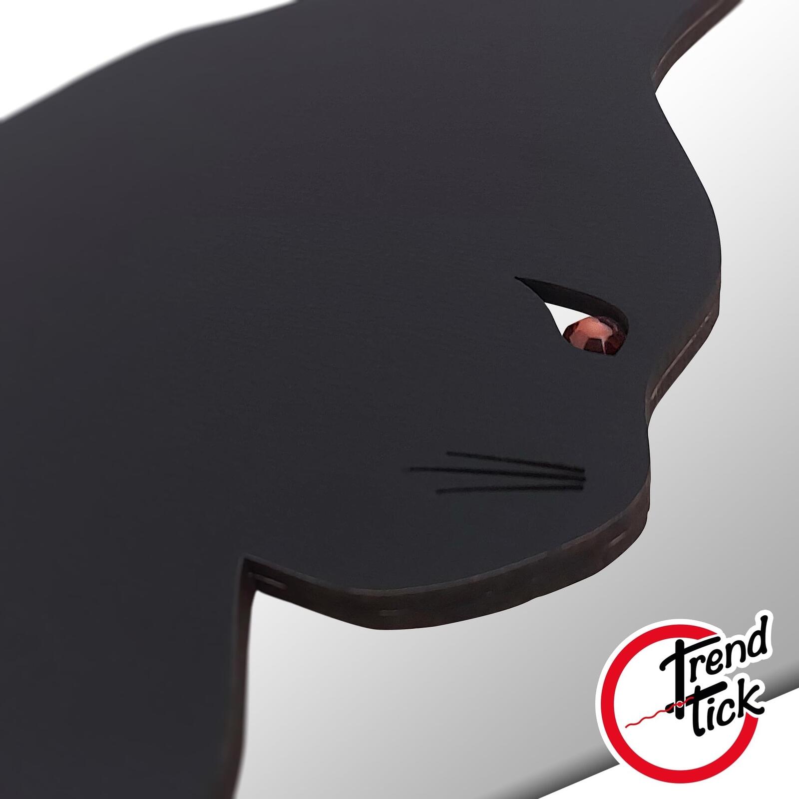 Black Cat Swinging Wall Clock, Cat Clock, Cat Clock with Moving Tail, Funny W...