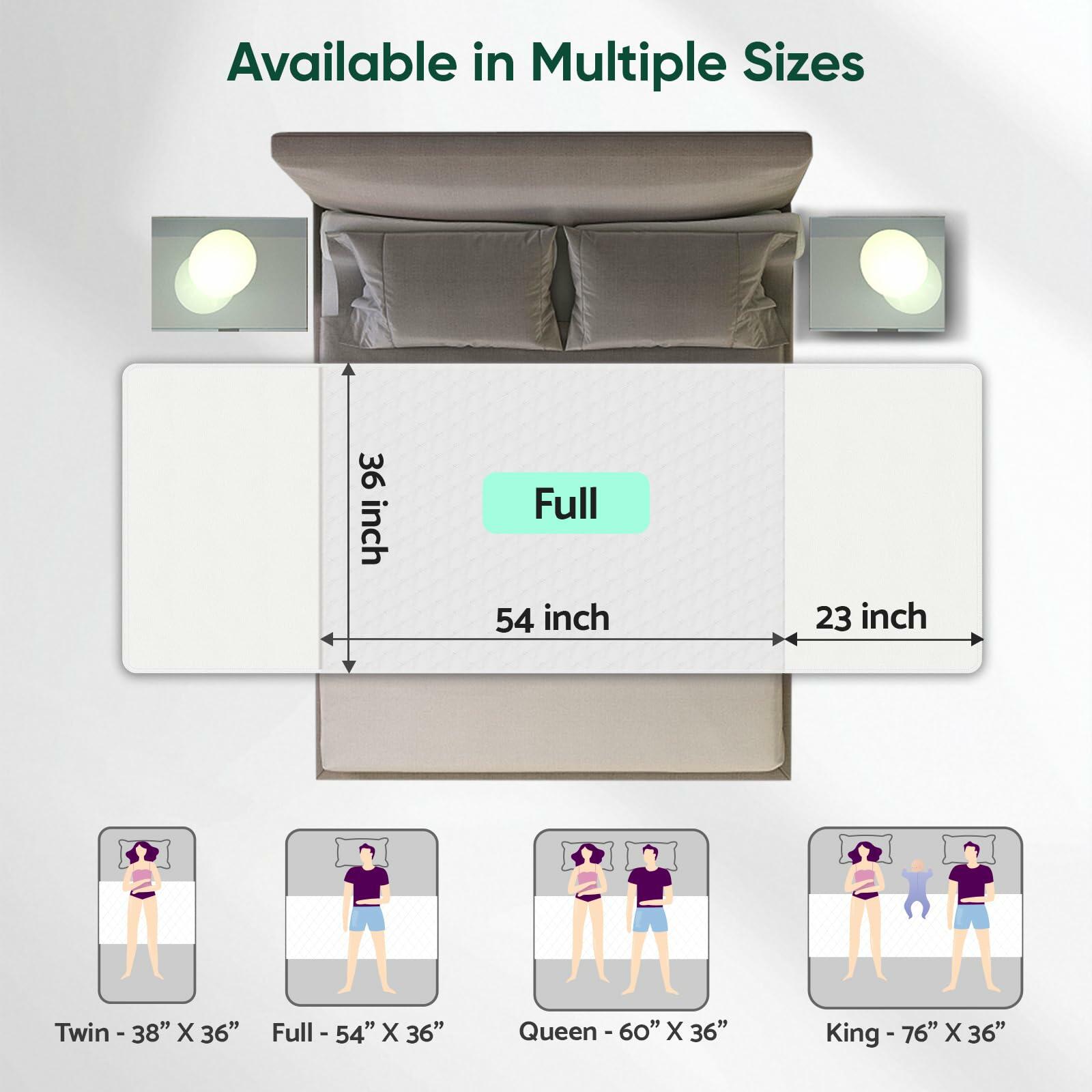 Bed Pads Washable Waterproof, Full (54" x 36", Pack of 1) Incontinence Bed Pads