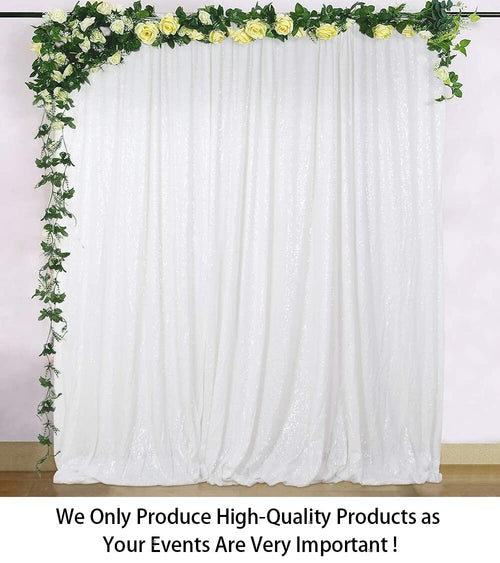 ShinyBeauty Photobooth Background Best Choice-7FTx7FT-White-Sequin Photography