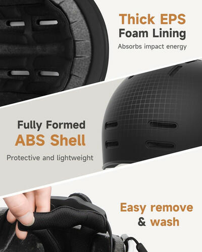 Findway Pro Bike Helmet for Adults Adjustable Cycling Large Black-Black