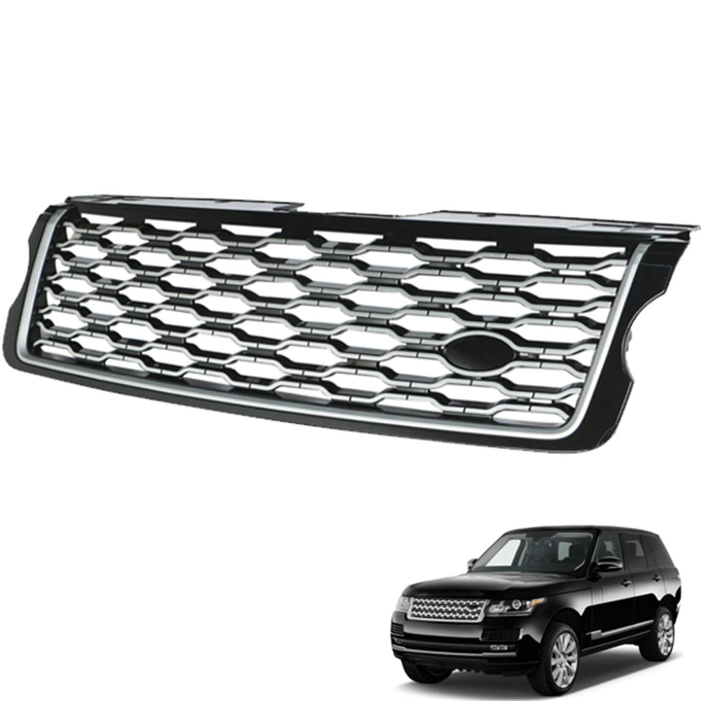 Front Bumper Upper Grille Black Chrome Replacement for Range Rover Vogue L405