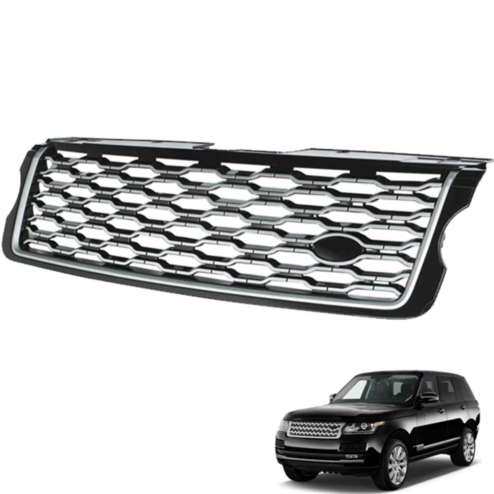 Front Bumper Upper Grille Black Chrome Replacement for Range Rover Vogue L405