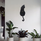 Black Cat Swinging Wall Clock, Cat Clock, Cat Clock with Moving Tail, Funny W...