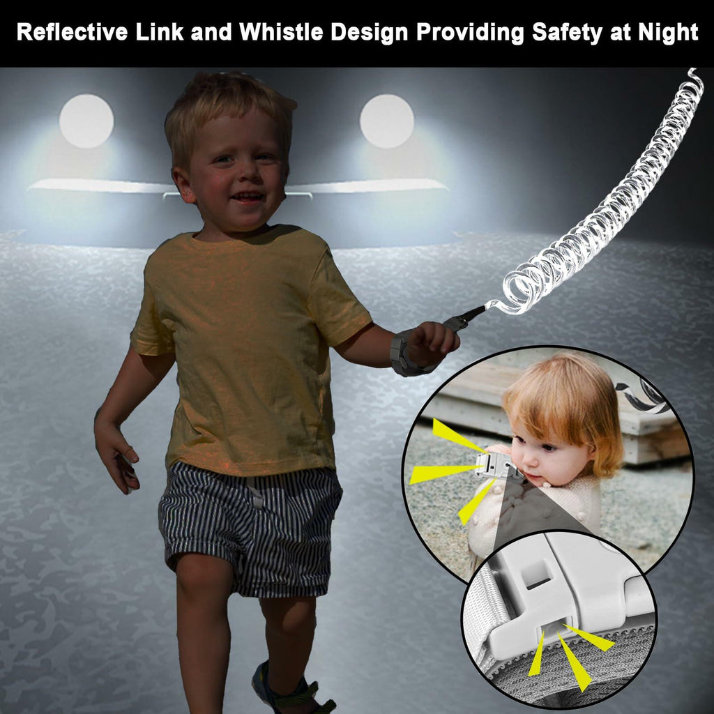 Accmor 2 in 1 Toddler Leash with Magnetic Lock, Kids Anti Lost Wrist Link 2