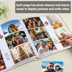 Photo Album 4x6 600 Photos with Writing Space,4 x 6 Photo Book Linen Cover with