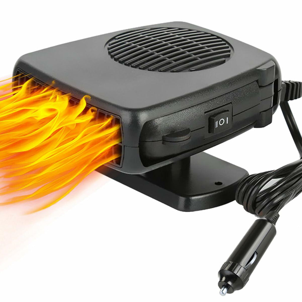 12V Portable Car Heater & Defroster - 150W, Plugs into Cigarette Lighter, 2-in-1