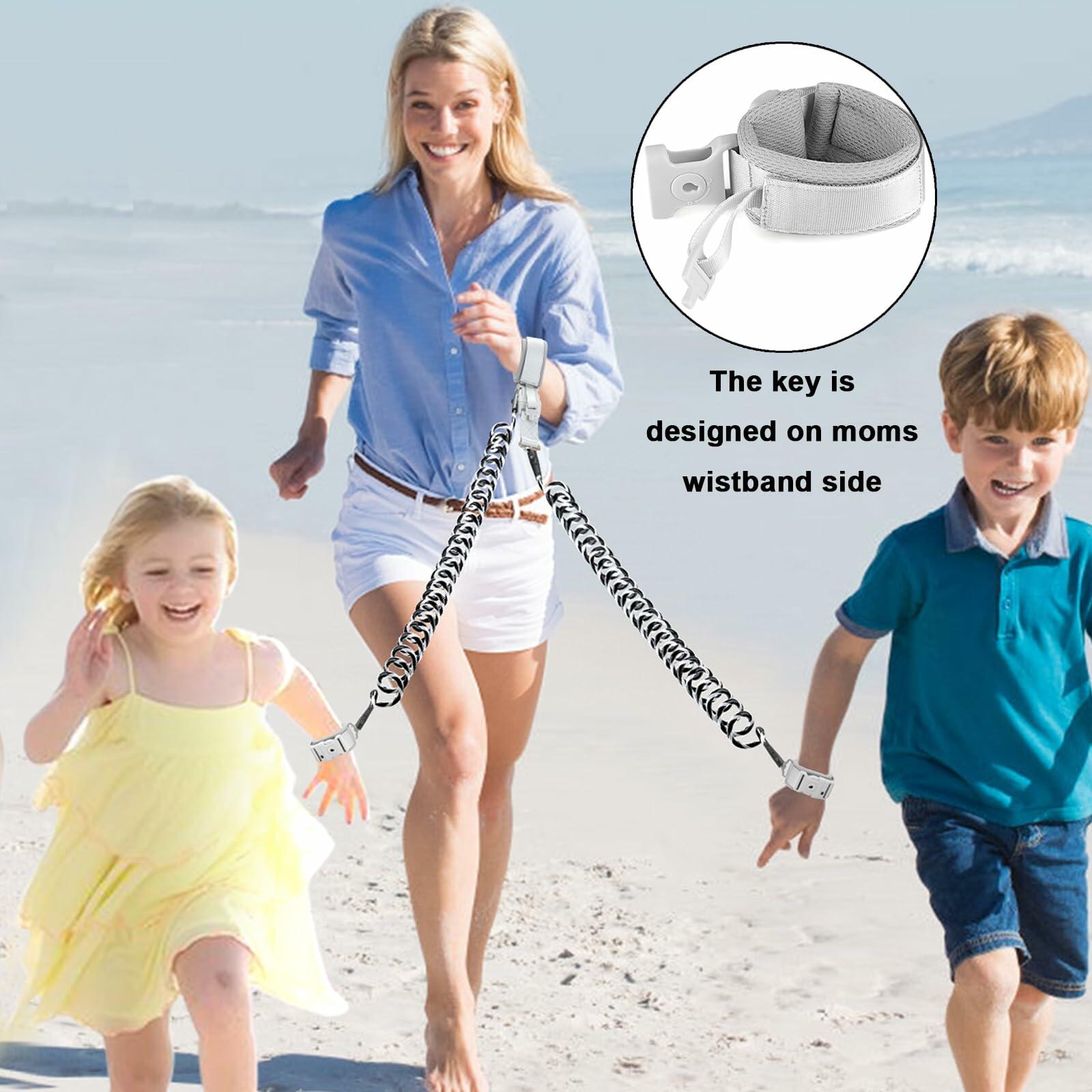 Accmor 2 in 1 Toddler Leash with Magnetic Lock, Kids Anti Lost Wrist Link 2