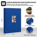 XFveiwoo Photo Album 4x6 450 Photos with Writing Space,4 x 6 Photo Book Linen