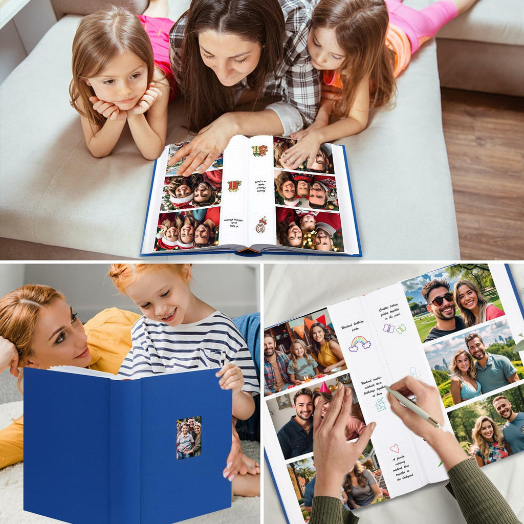 XFveiwoo Photo Album 4x6 450 Photos with Writing Space,4 x 6 Photo Book Linen