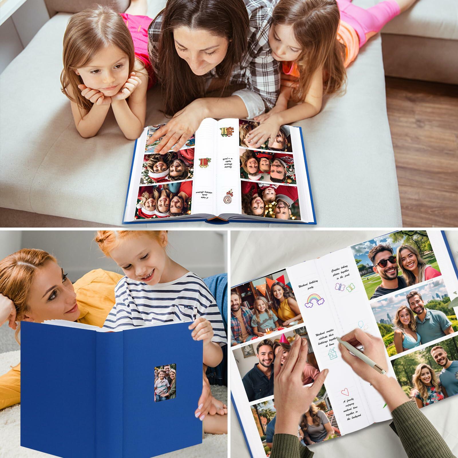 XFveiwoo Photo Album 4x6 450 Photos with Writing Space,4 x 6 Photo Book Linen