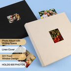 Photo Album 4x6 600 Photos with Writing Space,4 x 6 Photo Book Linen Cover with