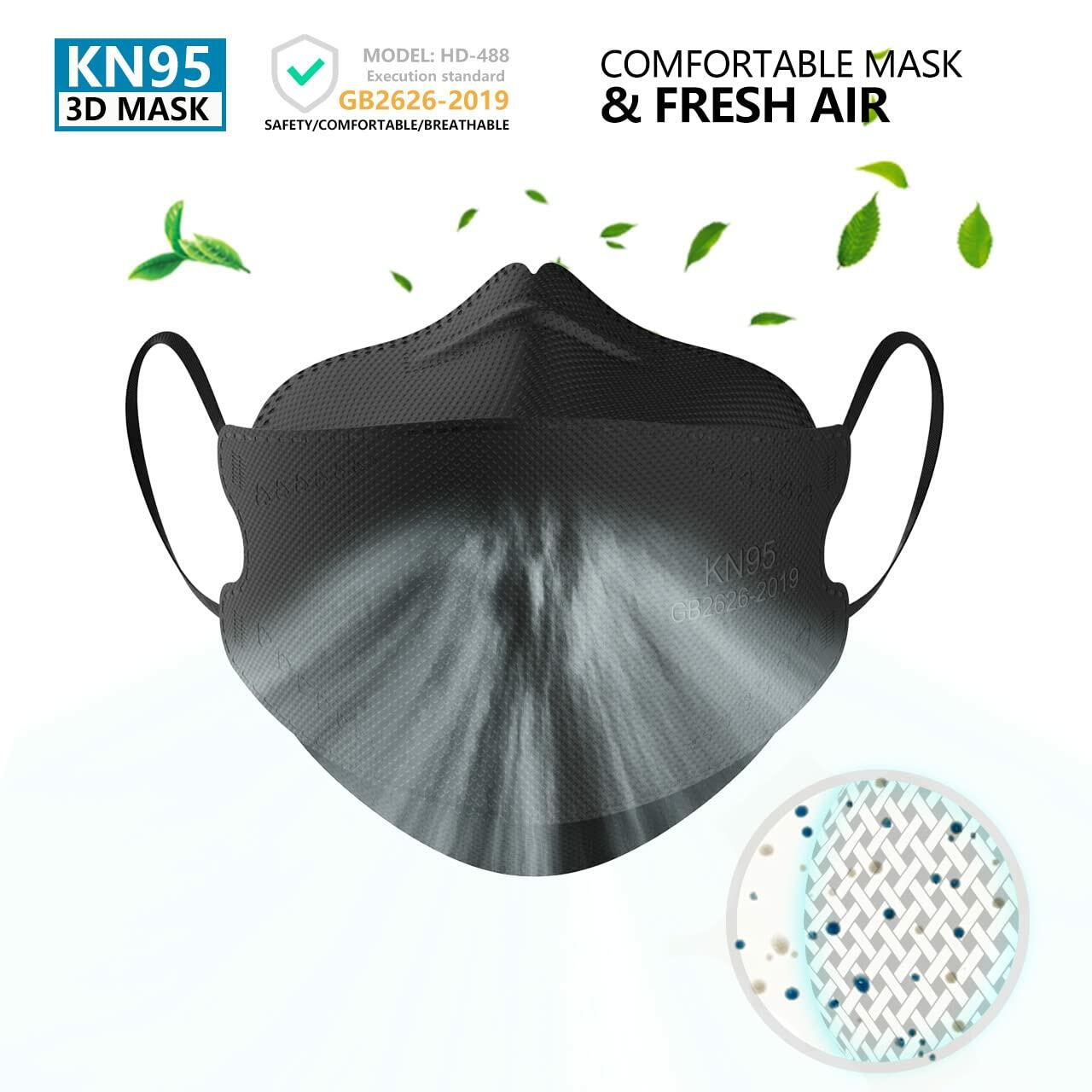 KIMARS KN95 Face Masks 50 Pack, Breathable Comfortable and Disposable KN95 Mask,