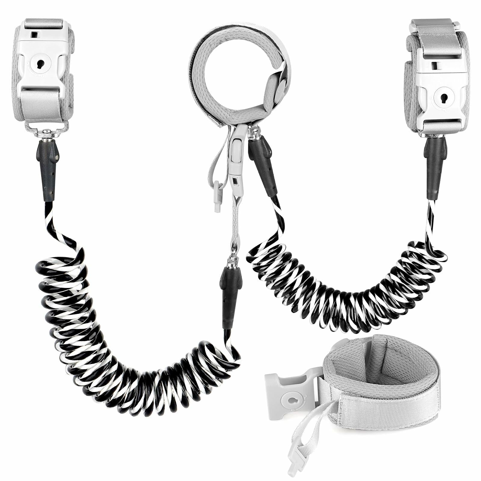 Accmor 2 in 1 Toddler Leash with Magnetic Lock, Kids Anti Lost Wrist Link 2