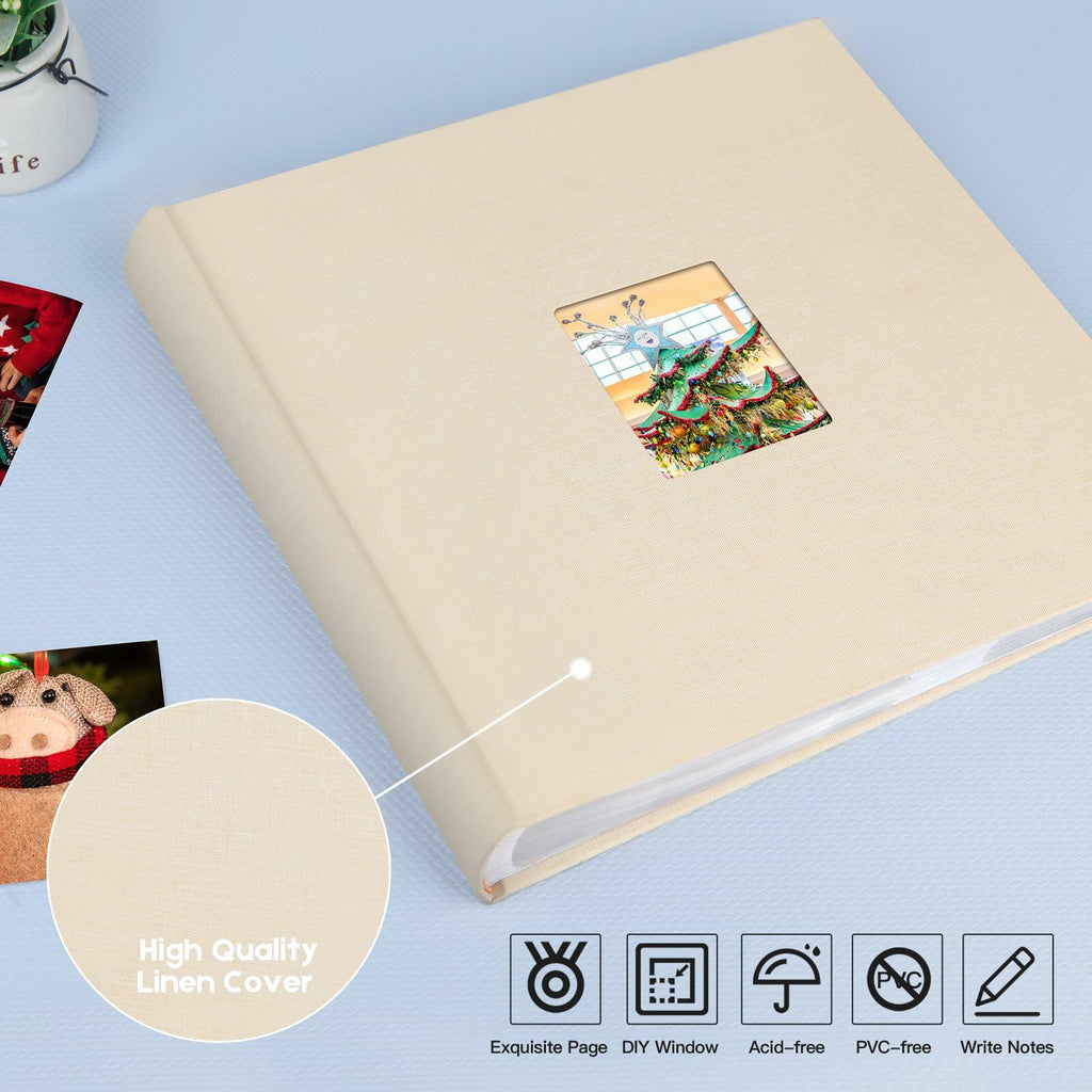 Photo Album 4x6 600 Photos with Writing Space,4 x 6 Photo Book Linen Cover with