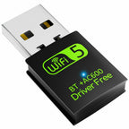 USB WiFi Bluetooth Adapter, 600Mbps Dual Band 2.4/5Ghz Wireless Network External