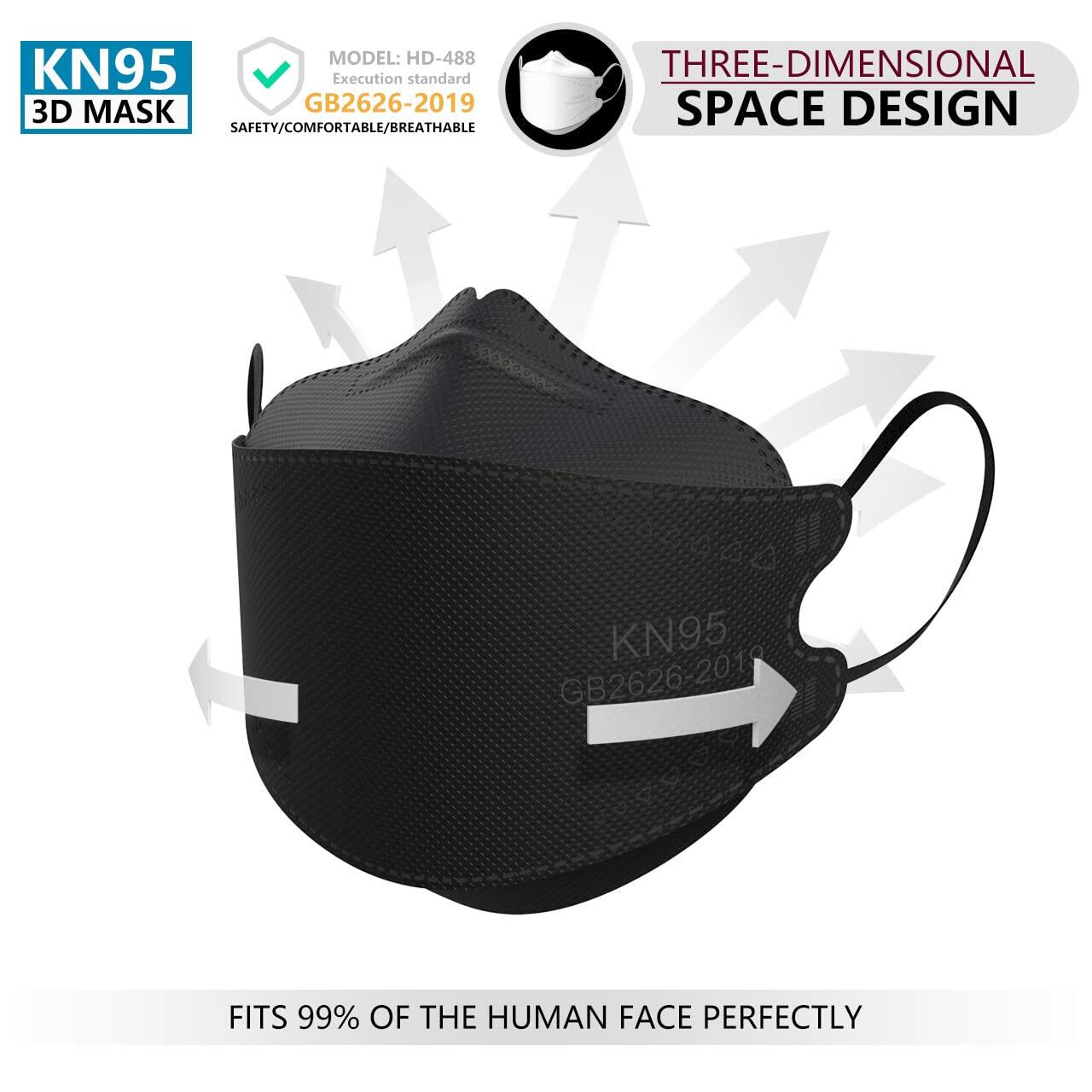 KIMARS KN95 Face Masks 50 Pack, Breathable Comfortable and Disposable KN95 Mask,